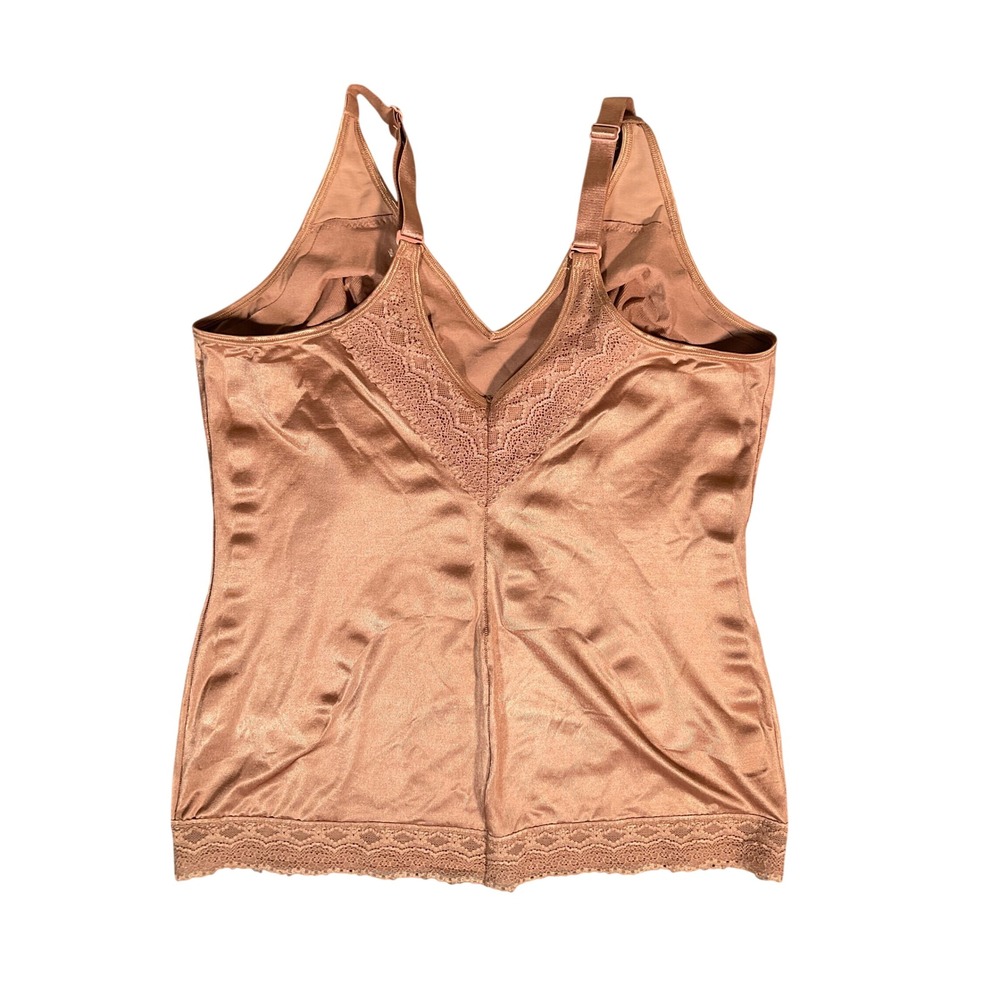 Ruby Ribbon Shapewear Cami Women 44 Bronze Lace Lift Luxe Full Support 3055 - Picture 5 of 6